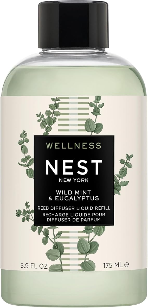 NEST New York Reed Diffuser Liquid Refill, Wild Mint & Eucalyptus