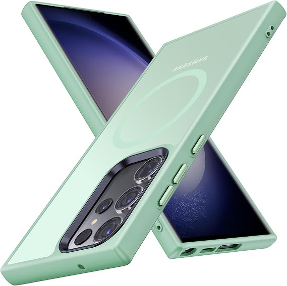 Magnetic for Galaxy S22 Ultra Light Green(TPU+PC)