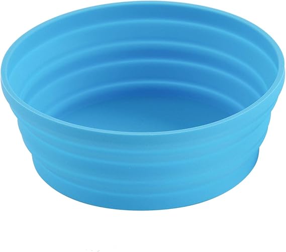 Ecoart Silicone Expandable Collapsible Bowl for Travel Camping Hiking (Blue(L))