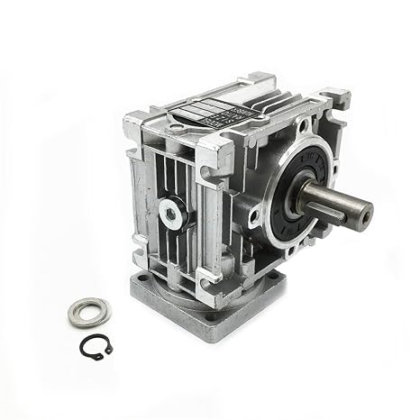 Worm Mechanical Gearbox for Nema23 Stepper Motor, NMRV030 Turbo-Worm Speed Reducer, 14mm Output Ratio 5:1 7.5:1 10:1 20:1 50:1-80:1 Gearbox Stepper (Color : 7.5 to 1, Size : Dual Shaft)