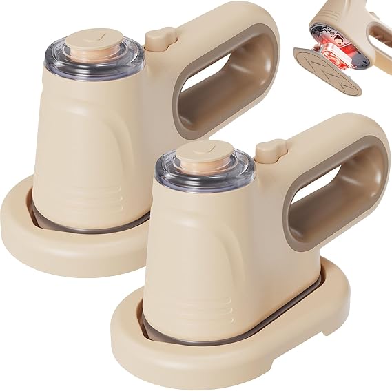 Vacuum Steamer for Clothes, 2025 Portable Handheld Vacuum Steamer, Hanging Press with 50ml Tank Delivers and 4.2ft Cord, Rapid Heating - Instant Wrinkle Removing, For Travel and Car Interior Care(2pcs