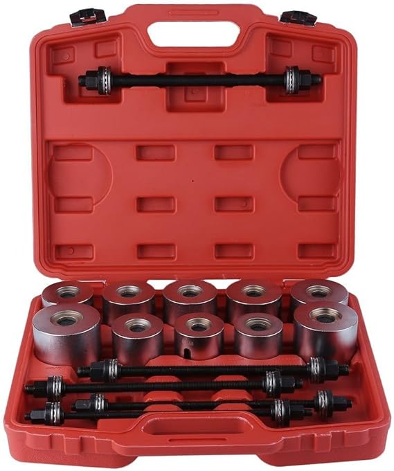 WINTOOLS 27 Pcs Universal Press & Pull Sleeve Kit Bush Bearing Removal Insertion Tool Set