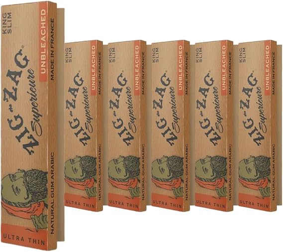 ZIG-ZAG Rolling Papers King Size Unbleached 6 Pack