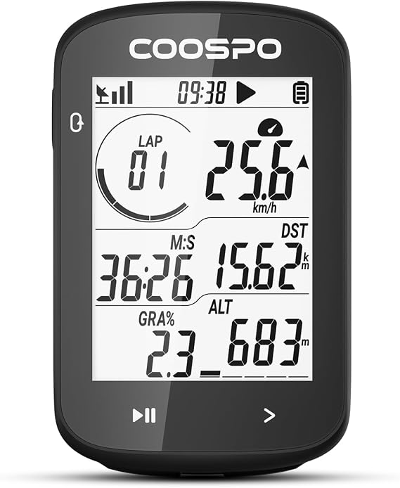 COOSPO CS300 GPS Bike Computer, 2.6-Inch Display, 40-Hour Battery