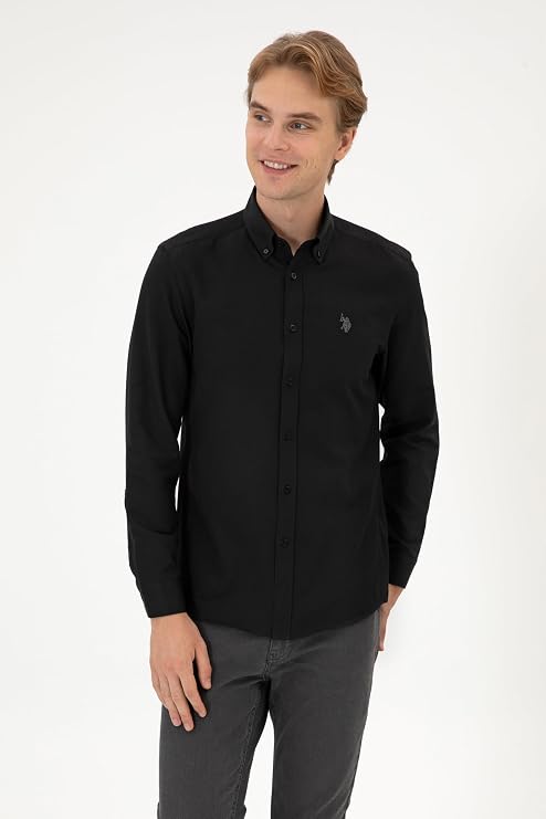 U.S. Polo Assn. Erkek Siyah Gömlek Basic 50324708-VR046