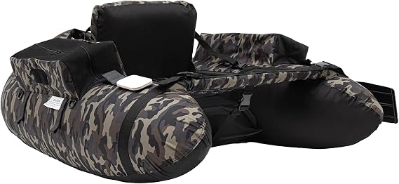 Fishing Boat, 286.6lbs Portable Outdoor Fishing Boat with Adjustable Backrest (90-180), Inflatable Floated Fish Boats, Hand Air Pump, Used for Rafting, Exploration in The Ocean, Lakes (Camouflage)