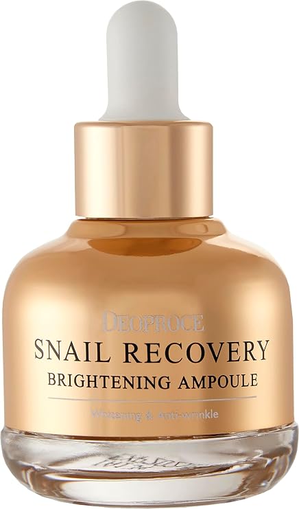 Deoproce Snail Recovery Hydrating Ampoule Lightweight Gel Face Serum with Snail Mucin, Korean Skincare