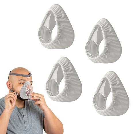 4 Pack Universal CPAP Mask Liners CPAP Mask Cushion Covers Sleep Apnea Mask Liners CPAP Accessories Reusable Cushion Covers Cpap Ventilator Masks Accessories for Most Full Face Masks(White)
