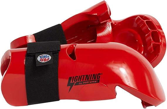 Pro Force Lightning Punches Karate Sparring Gloves - Red - Large