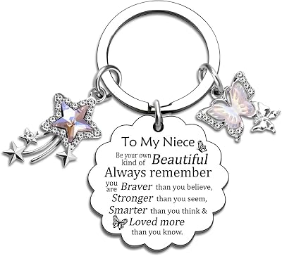 Niece Daughter Goddaughter Daughter-in-Law Gifts for Women To My Niece Daughters Goddaughter Daughter-in-Law Keychain