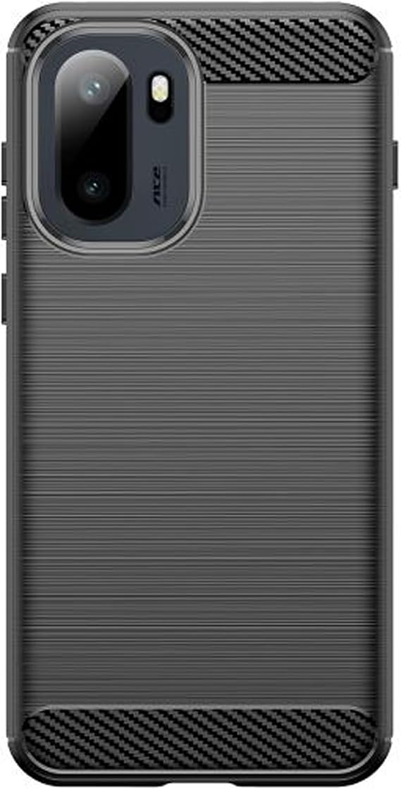 Microcase Oneplus ACE 6 ile Uyumlu Brushed Carbon Fiber Silikon Kılıf - Siyah AL3332