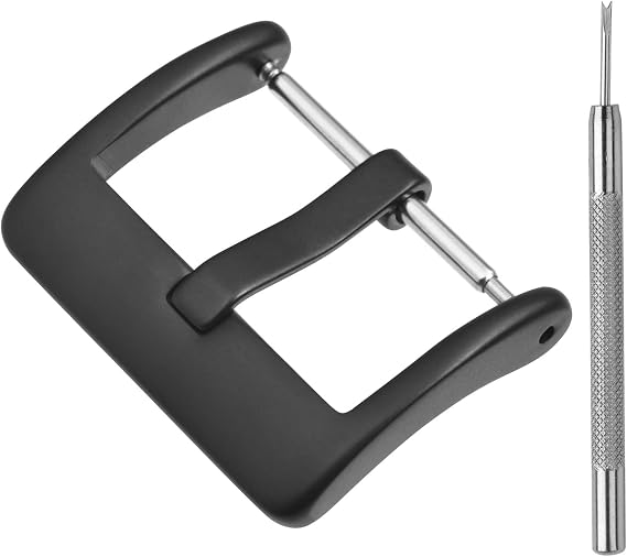 BISONSTRAP Watch Bands Replacement Buckle, Stainless Steel Clasp for Smartwatch Straps, Choice of Color and Width