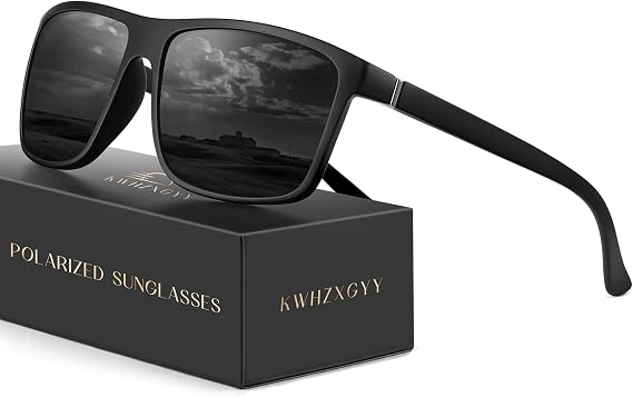 Sunglasses Men Polarized Sunglasses for Mens and Womens,Black Retro Sun Glasses Driving Fishing UV Protection