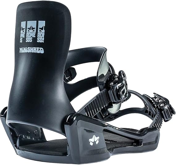 Rome Youth Minishred Binding Unibody Snowboard Binding - 2024/2025 Black | Small
