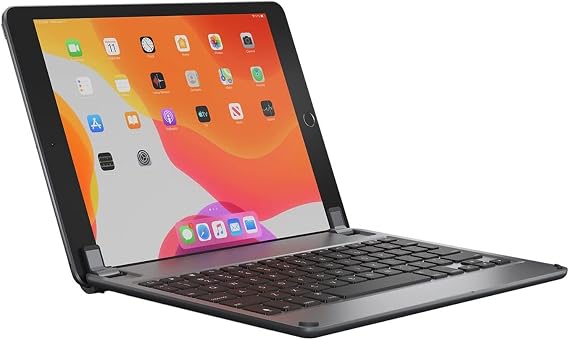 Brydge 10.2 Wireless Keyboard | Compatible with iPad (7th Gen, 2019 & 8th Gen, 2020) | Backlit Keys | Long Battery Life | (Space Gray)
