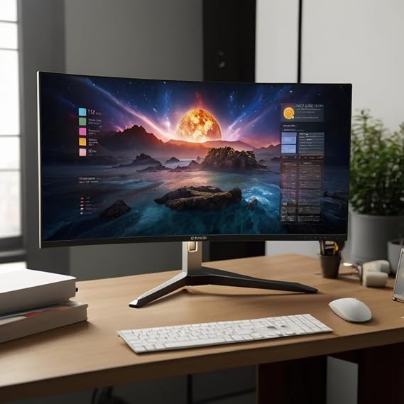 27-Inch Curved Gaming Monitor, QHD 2560x1440, 165Hz, Dual HDMI 2.0