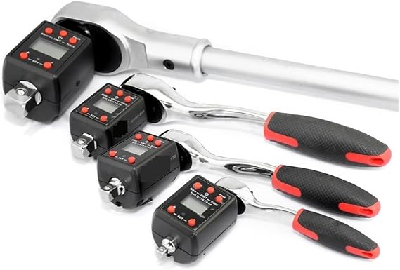 Digital Torque Meter, Digital High Torque Wrench 1.5-1000nm Adapter 1/4 3/8 1/2 3/4 Drive Microtorque Electric Torque Tester, 20,1-6.8