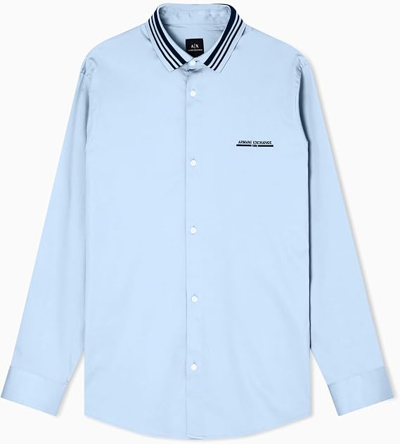 Armani Exchange Men's Long Sleeve Woven Button Down