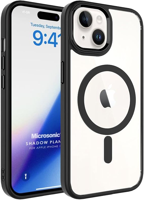 Microsonic Kılıf Apple iPhone 15 için Magsafe Shadow Planet Siyah [iPhone 15 ile Uyumlu Kılıf - Siyah]