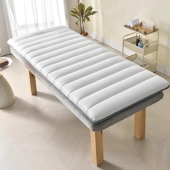 Memory Foam Table Topper 4cm Thick NonSlip Pad with Elastic Band for Spa Salon & Treatment CouchWhite 190 x 70cm Ideal for Beau & Lash Beds