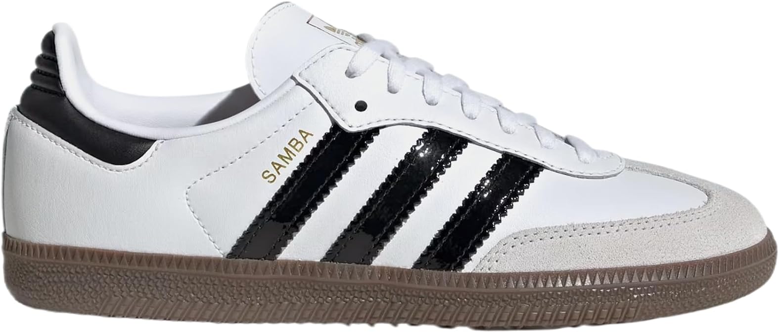 adidas Samba OG Grade School Lifestyle Shoes (White/Black/Gum) Size 6.5
