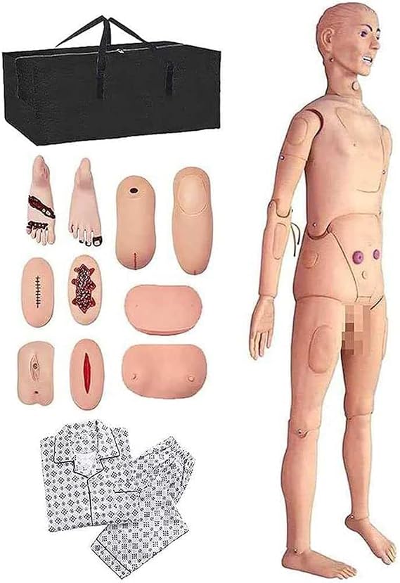 Model Professional Care Manikin Nursing Skills Training Manikin Patient Care Simulator Male and Female Nursing Manikin Mannequin Patient Education Body Care Dummy