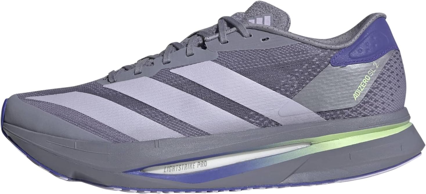 adidas Men's Adizero Sl2 Shoes, Slate/Purple Tint/Solar Purple, 13.5 UK