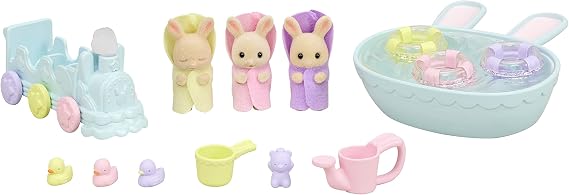 Sylvanian Families 5707 Triplets Baby Bathtime Set - Dollhouse Playsets