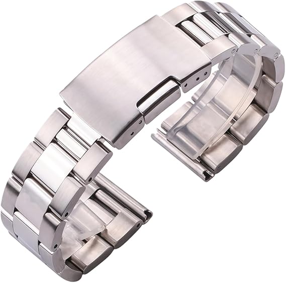 Stainless Steel Watch Strap Metal Replacement Bracelet Solid Link Band Straight End for SevenFriday