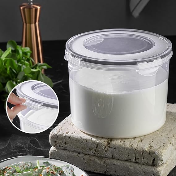 Meleni Home Vakum Kapaklı Yoğurt Kefir Mayalama Kabı - Sızdırmaz Contalı Saklama Kabı 2,5 Lt