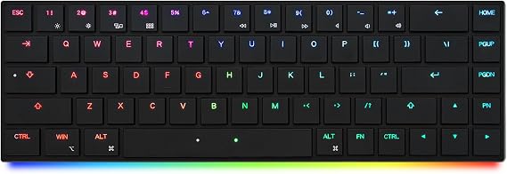 BAROCCOMiSTEL AIRONE Mechanical Keyboard, 65% Layout, Cherry MX ULP Switch, RGB Backlit, USB-C Cable, Windows/MacOS/iOS, Macro Support, Portable, Super Slim/Super Light, Black- Click