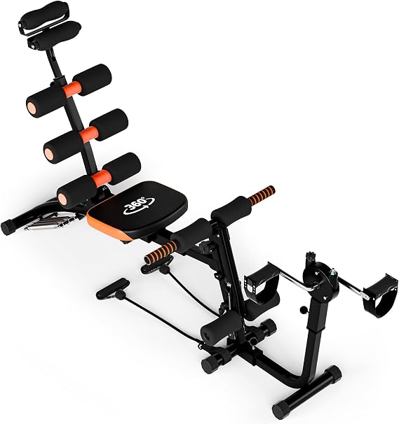 Ab Workout Bench for Home Gym, Multi-Functional Ab Machine, Adjustable Abdominal Crunch Machine, Abdominal Exercise Equipment for Total Body Workout