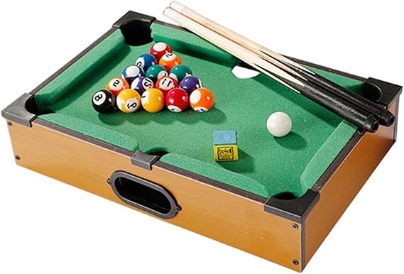 Wood Tiny Toy Billiards Table for All Epochs Safe Fun Game Transportable Plan Inside Activity Use Indoor Pool