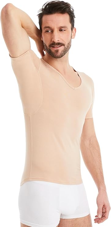 FINN Sweatproof Undershirt Men V Neck - Anti Sweat T-Shirt with Pads