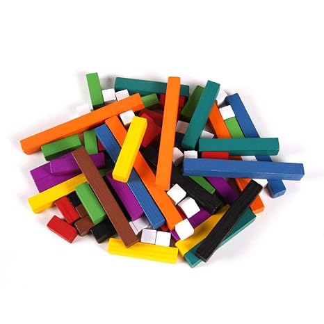 hand2mind Wood Cuisenaire Rods Introductory Set with Tray (Set of 74)