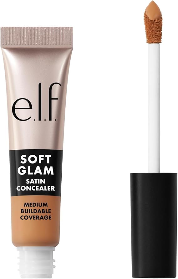 e.l.f. Soft Glam Satin Concealer, Medium Coverage for Blemishes & Under-Eye, Crease-Resistant, Long-Lasting, Vegan & Cruelty-Free, 33 Medium Warm