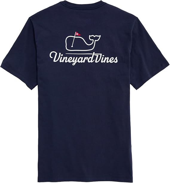 Vineyard Vines Men's Golf Flag Whale Short-Sleeve Pocket Tee Golf Flag Whale Short-Sleeve Pocket Tee (Pack of 1)