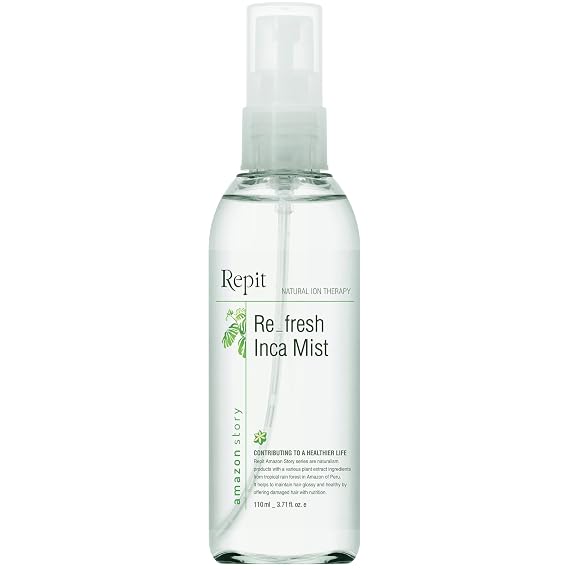 Repit Inca Mist | Lightweight Leave-In Hair Treatment with Amazonian Botanical Extracts & Oils | Softens, Hydrates & Adds Natural Shine | Helps Tame Frizz & Static | Korean Hair Care | 110ml