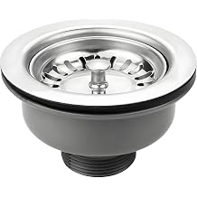 Sink Strainer 114mm Stainless Steel Kitchen Sink Basket Strainer Drainer Plug, High Temperature Resistance, Waste G1½ for Sink Hole Size 83-90 mm