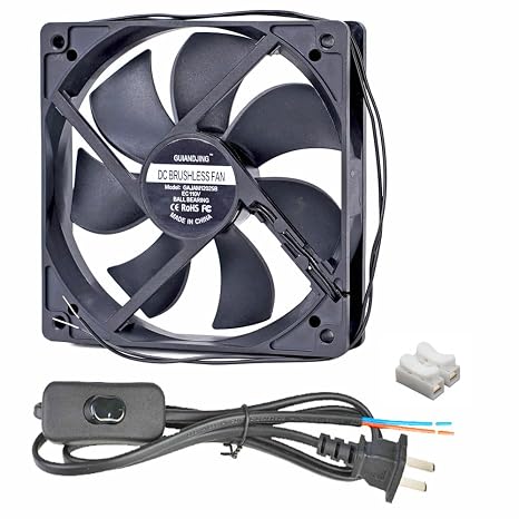 12025 Cooling Fan 12cm 120mm X 25mm 5 Inch EC AC 110V 115V 120V 220V 240V Ball Bearing 2000RPM
