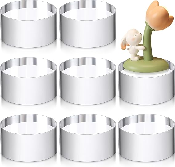Remerry Acrylic Round Block Display, 8 Pcs, 2 x 2 x 1 Inches