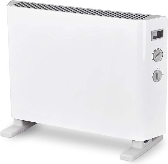 MYLEK Convector Heater Electric 2000W Free Standing Radiator - Portable, 3 Power Modes with Adjustable Thermostat/Oil Free Low Energy - For Homes, Offices, Garages, Conservatory and Summerhouse