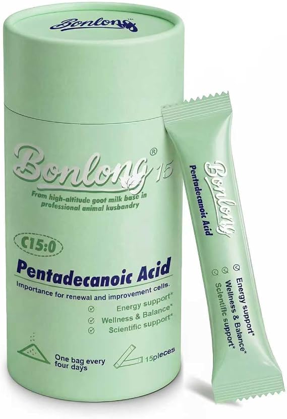 Pentadecanoic Acid, C15:0 Supplement, Premium High Altitude Sheep Milk Source - Essential Odd-Chain Fatty Acid for Cellular Health, Metabolic Support & Overall Wellness (15 Count, Mint, White)