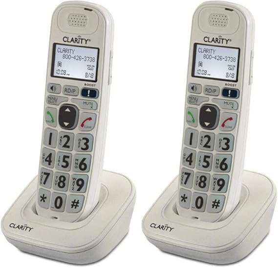Clarity D704HS Moderate Hearing Loss Cordless Handset-Bundle (2 Pack)