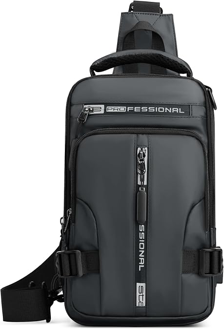 VARLIVOO Sling Bag for Men, 3-in-1 Convertible Crossbody Bag, Multi-Pocket