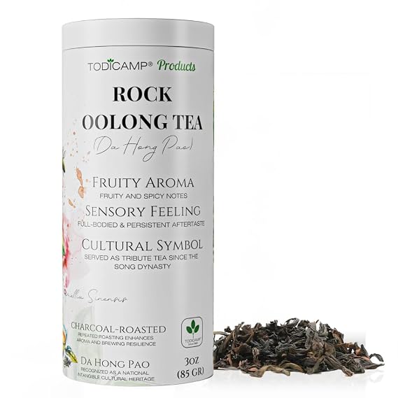 Da Hong Pao Oolong Tea Loose Leaf Authentic Wuyi Rock Oolong Tea from China Premium Roasted Chinese Tea Loose Leaf Tea Traditional High Mountain Oolong