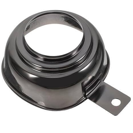 Jar with Handle Wide Mouth Stainless Steel Black Funnel | Large Diameter Square Design, for Bottles and Jars, Fast Pouring for Oils and Jam Filling