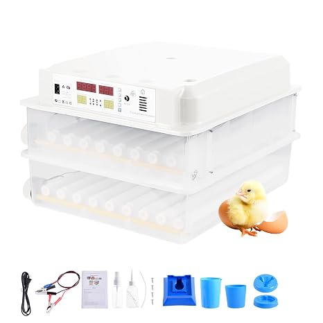 120 Egg Incubator with Automatic Egg Turning and Humidity Control-Temperature Control,5 Automatic Incubation Modes and Incubation Days Record-Fully Automatic for Hatching Chicken Ducks Gooses