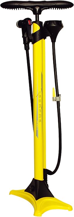 SERFAS サーファス Bicycle High-Pressure Air Pump Floor Pump with Air Gauge French/American/British Road Bike MTB Cross Bike FP-200
