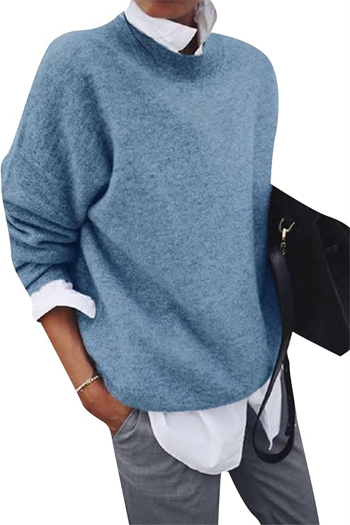 Womens Warm Casual 2 in 1 Blouse Lapel Collar Long Sleeve Simple Pullover Tops Contrast Patchwork Pullover